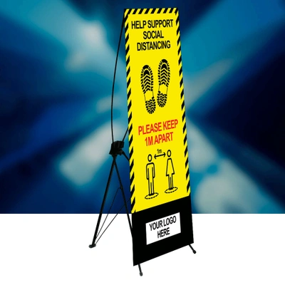 X Tension Banner Covid19 Folkestone Printing 1m