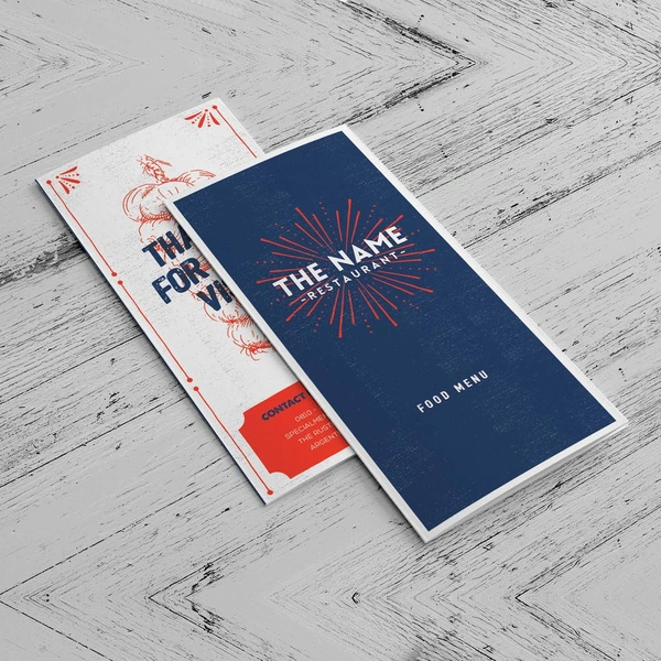 A4 Slim Laminated Menu