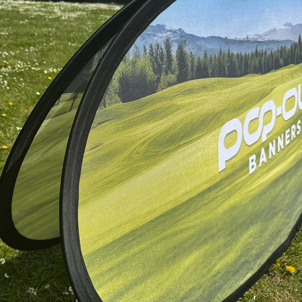 Pop-Out Banners - Detail - Side Angle