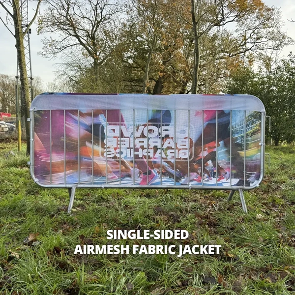 Crowd Barrier Graphic - Airmesh Fabric Jacket - 2300 - Single Sided - Rear